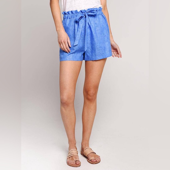 Milly Pants - The Milly Italian Linen Gathered Kori Short - NWT